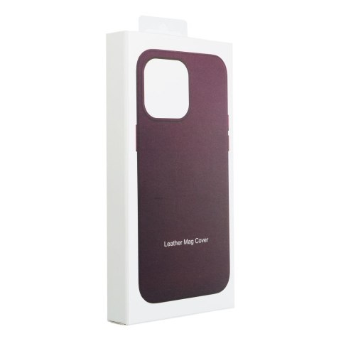 Etui LEATHER MAG COVER kompatybilny z MagSafe do iPhone 14 Plus ciemny fioletowy