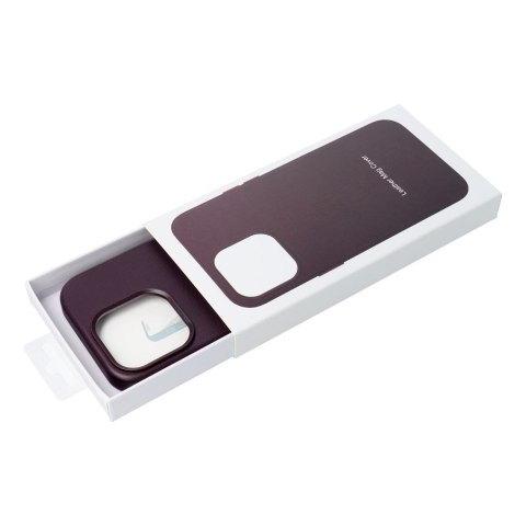 Etui LEATHER MAG COVER kompatybilny z MagSafe do iPhone 14 Plus ciemny fioletowy