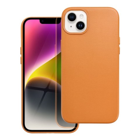 Etui LEATHER MAG COVER kompatybilny z MagSafe do iPhone 14 Plus pomarańczowy