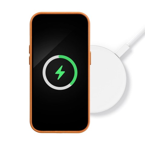 Etui LEATHER MAG COVER kompatybilny z MagSafe do iPhone 14 Plus pomarańczowy