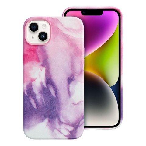 Etui LEATHER MAG COVER kompatybilny z MagSafe do iPhone 14 Plus purple splash