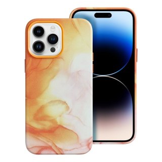 Etui LEATHER MAG COVER kompatybilny z MagSafe do iPhone 14 Pro Max orange splash