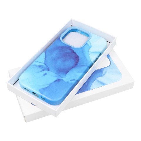 Etui LEATHER MAG COVER kompatybilny z MagSafe do iPhone 14 Pro blue splash