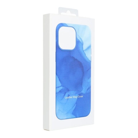 Etui LEATHER MAG COVER kompatybilny z MagSafe do iPhone 14 Pro blue splash