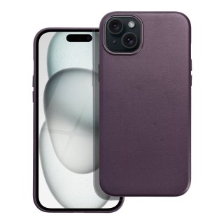 Etui LEATHER MAG COVER kompatybilny z MagSafe do iPhone 15 Plus ciemny fioletowy