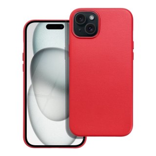 Etui LEATHER MAG COVER kompatybilny z MagSafe do iPhone 15 Plus czerwony