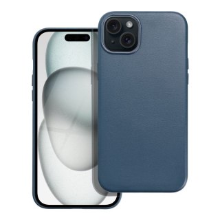 Etui LEATHER MAG COVER kompatybilny z MagSafe do iPhone 15 Plus niebieski