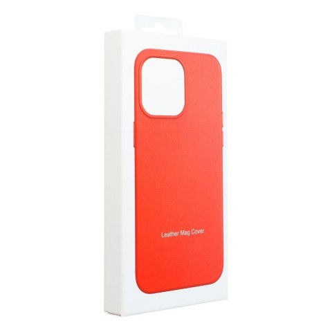 Etui LEATHER MAG COVER kompatybilny z MagSafe do iPhone 15 Pro Max czerwony