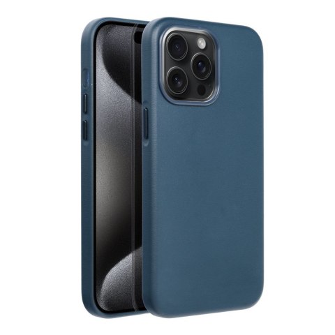 Etui LEATHER MAG COVER kompatybilny z MagSafe do iPhone 15 Pro Max niebieski
