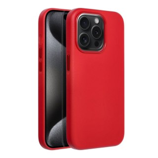 Etui LEATHER MAG COVER kompatybilny z MagSafe do iPhone 15 Pro czerwony