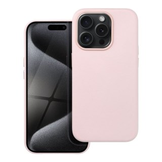 Etui LEATHER MAG COVER kompatybilny z MagSafe do iPhone 15 Pro różowy