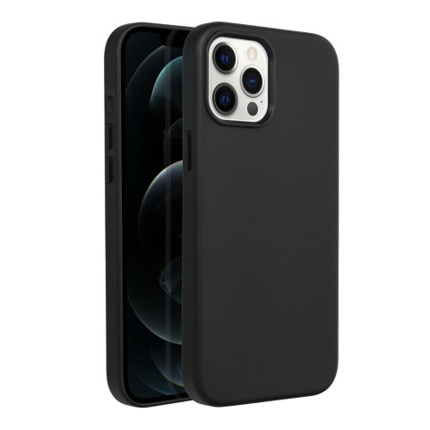 Etui LEATHER MAG COVER kompatybilny z MagSafe do iPhone 12 Pro Max czarny