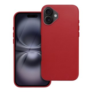 Etui LEATHER MAG COVER kompatybilny z MagSafe do iPhone 16 Plus czerwony