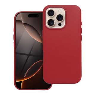 Etui LEATHER MAG COVER kompatybilny z MagSafe do iPhone 16 Pro czerwony