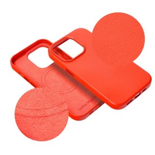 Etui LEATHER MAG COVER kompatybilny z MagSafe do iPhone 16 Pro czerwony