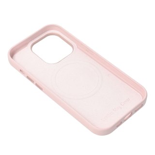 Etui LEATHER MAG COVER kompatybilny z MagSafe do iPhone 16 Pro różowy