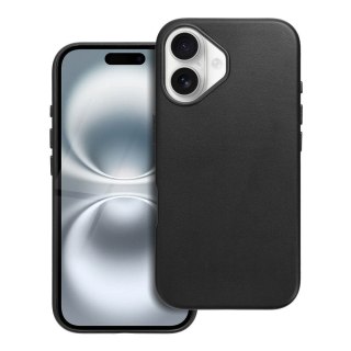 Etui LEATHER MAG COVER kompatybilny z MagSafe do iPhone 16 czarny