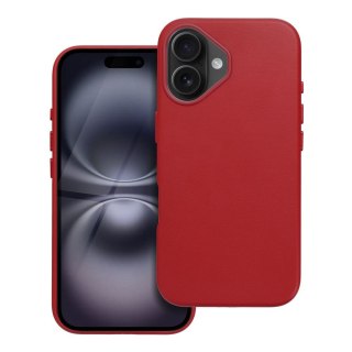 Etui LEATHER MAG COVER kompatybilny z MagSafe do iPhone 16 czerwony