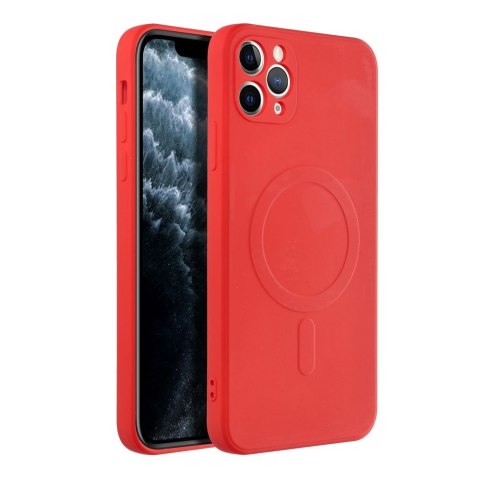 Etui SILICONE MAG COVER kompatybilny z MagSafe do iPhone 11 Pro Max czerwony