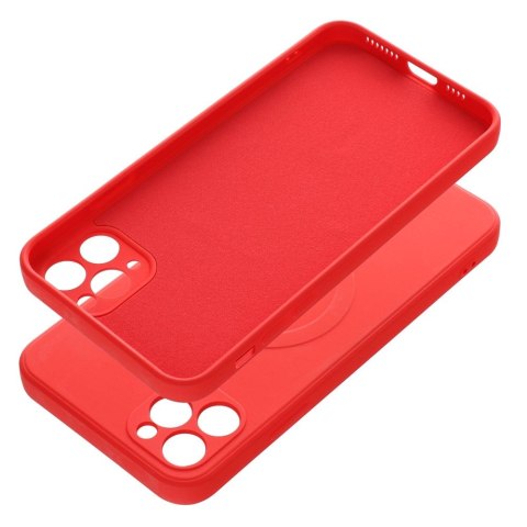 Etui SILICONE MAG COVER kompatybilny z MagSafe do iPhone 11 Pro Max czerwony