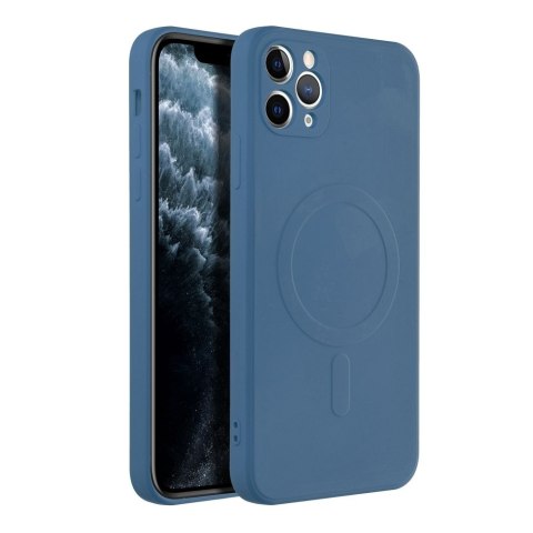 Etui SILICONE MAG COVER kompatybilny z MagSafe do iPhone 11 Pro Max niebieski