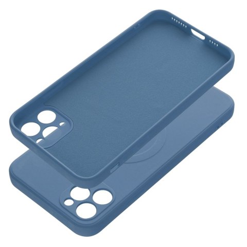 Etui SILICONE MAG COVER kompatybilny z MagSafe do iPhone 11 Pro Max niebieski