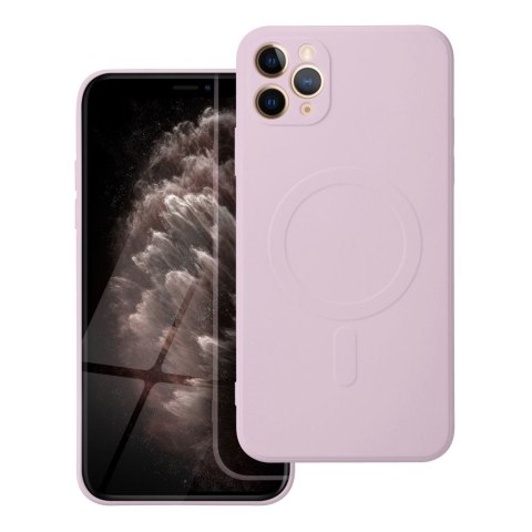 Etui SILICONE MAG COVER kompatybilny z MagSafe do iPhone 11 Pro Max różowy