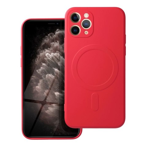 Etui SILICONE MAG COVER kompatybilny z MagSafe do iPhone 11 Pro czerwony