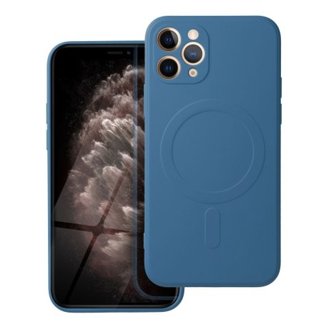 Etui SILICONE MAG COVER kompatybilny z MagSafe do iPhone 11 Pro niebieski