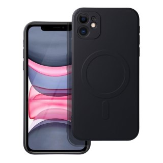 Etui SILICONE MAG COVER kompatybilny z MagSafe do iPhone 11 czarny