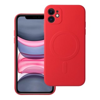 Etui SILICONE MAG COVER kompatybilny z MagSafe do iPhone 11 czerwony