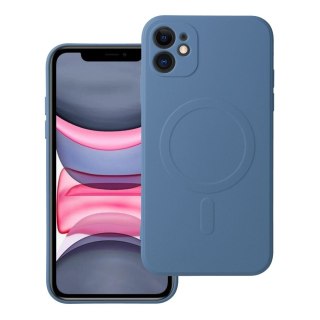 Etui SILICONE MAG COVER kompatybilny z MagSafe do iPhone 11 niebieski