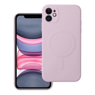 Etui SILICONE MAG COVER kompatybilny z MagSafe do iPhone 11 różowy