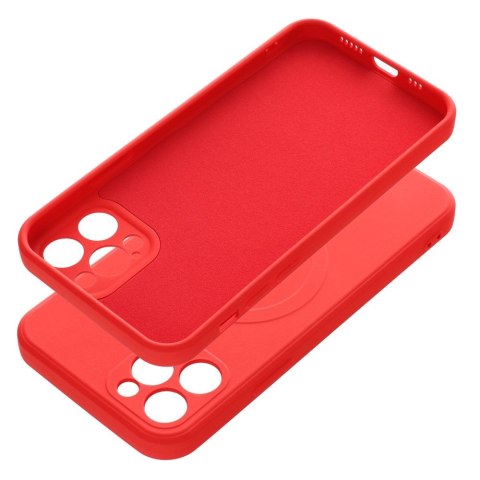 Etui SILICONE MAG COVER kompatybilny z MagSafe do iPhone 12 Pro czerwony
