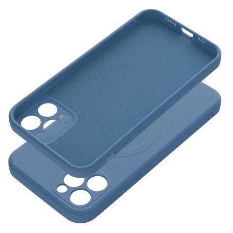 Etui SILICONE MAG COVER kompatybilny z MagSafe do iPhone 12 Pro niebieski