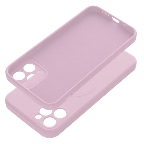 Etui SILICONE MAG COVER kompatybilny z MagSafe do iPhone 12 Pro różowy