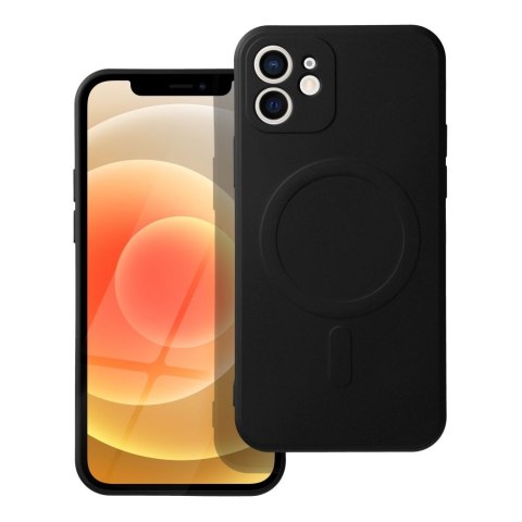 Futerał SILICONE MAG COVER kompatybilny z MagSafe do IPHONE 12 czarny