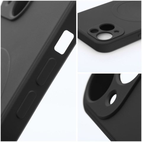 Futerał SILICONE MAG COVER kompatybilny z MagSafe do IPHONE 12 czarny