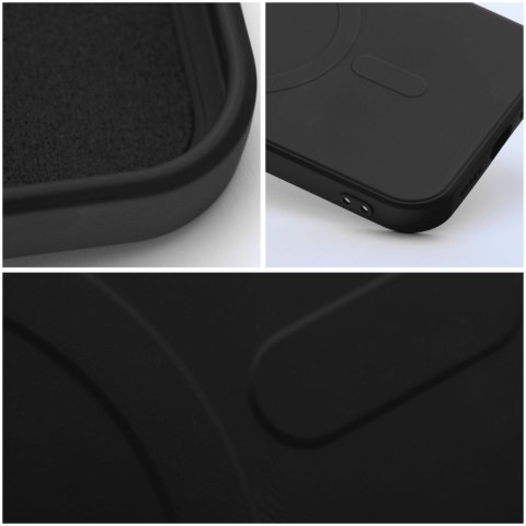 Futerał SILICONE MAG COVER kompatybilny z MagSafe do IPHONE 12 czarny