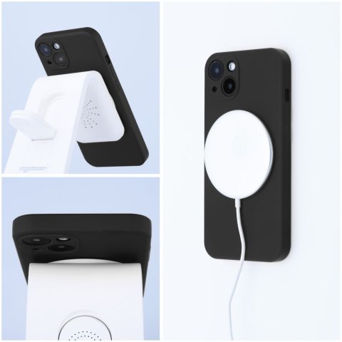 Futerał SILICONE MAG COVER kompatybilny z MagSafe do IPHONE 12 czarny