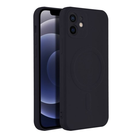 Futerał SILICONE MAG COVER kompatybilny z MagSafe do IPHONE 12 czarny
