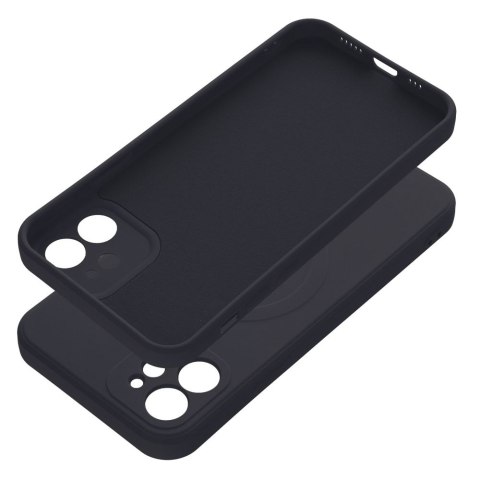 Futerał SILICONE MAG COVER kompatybilny z MagSafe do IPHONE 12 czarny