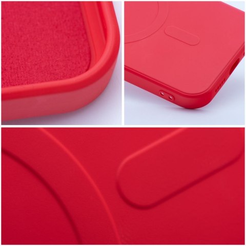 Futerał SILICONE MAG COVER kompatybilny z MagSafe do IPHONE 12 czerwony