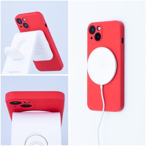 Futerał SILICONE MAG COVER kompatybilny z MagSafe do IPHONE 12 czerwony