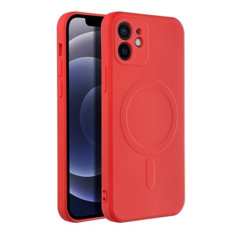 Futerał SILICONE MAG COVER kompatybilny z MagSafe do IPHONE 12 czerwony
