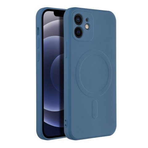 Futerał SILICONE MAG COVER kompatybilny z MagSafe do IPHONE 12 niebieski