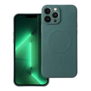 Etui SILICONE MAG COVER kompatybilny z MagSafe do iPhone 13 Pro ciemny zielony