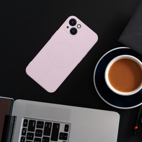 Etui SILICONE MAG COVER kompatybilny z MagSafe do iPhone 13 różowy