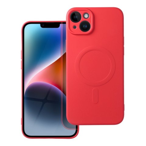 Etui SILICONE MAG COVER kompatybilny z MagSafe do iPhone 14 Plus czerwony