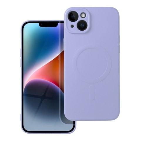Etui SILICONE MAG COVER kompatybilny z MagSafe do iPhone 14 Plus fioletowy